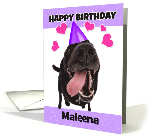 Happy Birthday Custom Name Funny Dog card (1524912)