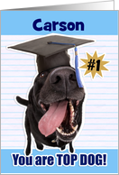 Graduation Custom Name Funny Dog card