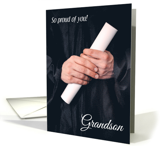 So Proud of You Grandson Graduation card (1525004)