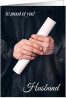 So Proud of You Husband Graduation card
