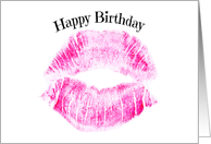 Happy Birthday Big Kiss card