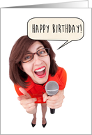 Happy Birthday Stand Up Comedian card