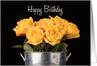 Happy Birthday Beautiful Yellow Roses card