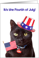 Happy 4th of July Patriotic Kitty Cat card