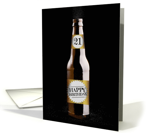 Happy 21st Birthday Beer Humor card (1528426)