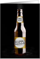 Happy 21st Birthday Beer Humor card