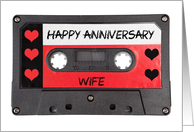 Happy Anniversary Wife Mixtape Humor card