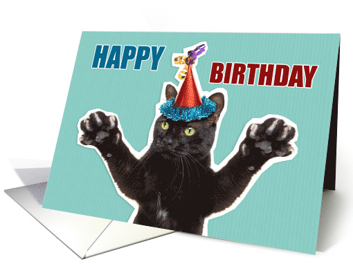 Happy Birthday for Anyone Dancing Cat Humor card (1529004)