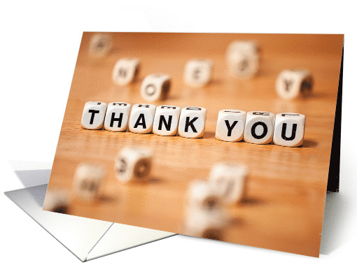 Thank You Letter Cubes Blank Inside card (1530000)