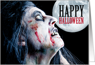 Happy Halloween Zombie card