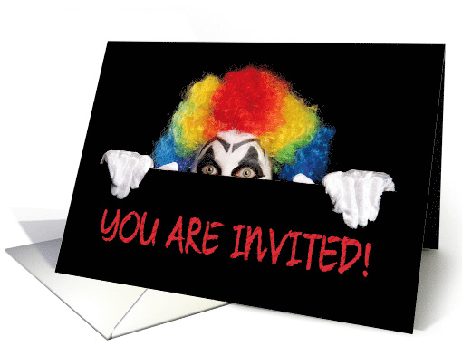 Creepy Clown Halloween Party Invitation card (1530750)