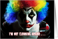 Happy Birthday Creepy Clown Humor card