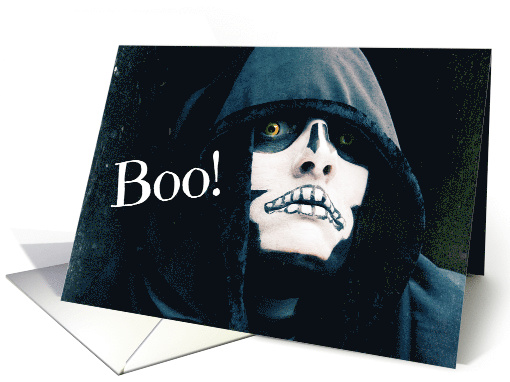 Happy Halloween Creepy Skull card (1533150)