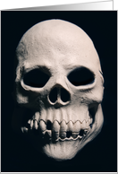 Happy Halloween Creepy Skull Face card