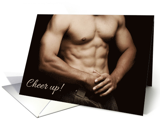 Cheer Up A Six Pack Will Make You Feel Better Humor card (1533636)