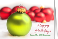 Happy Holidays Customize for Company Name card