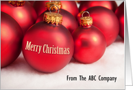 Merry Christmas Customize for Company Name card