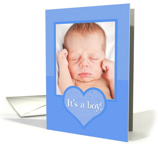 It's A Boy Custom Picture Baby Announcement card (1535786)