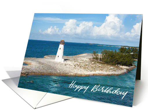 Happy Birthday Bahamas Lighthouse Photograph card (1538836)