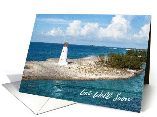 Get Well Soon Bahamas Lighthouse Photograph card (1538838)