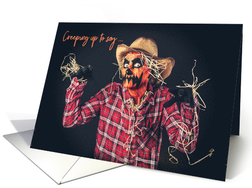 Happy Halloween Creepy Scarecrow card (1541788)