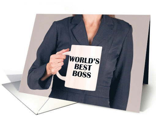 Happy Boss's Day Word's Best Boss Mug card (1544684)