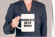 Happy Boss’s Day Word’s Best Boss Mug card