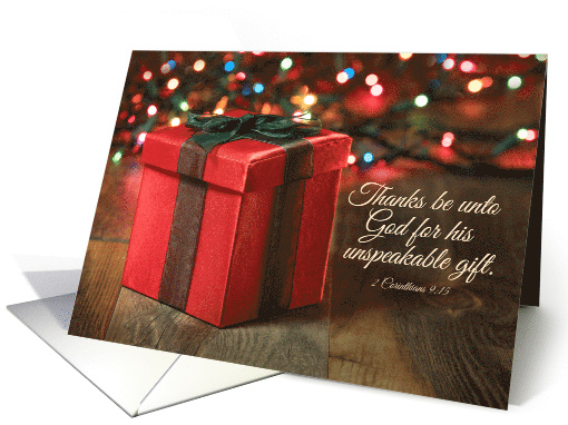 Merry Christmas Christmas Present Bible Quote card (1544946)