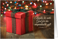 Merry Christmas Christmas Present Bible Quote card