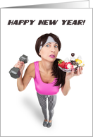 Happy New Year Let the Resolutions Begin Humor card