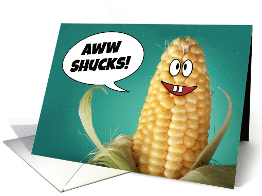 Thank You For Anyone Funny Ear of Corn Humor card (1545686)