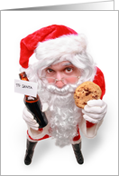 Merry Christmas Beer and Cookies for Santa Humor card