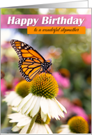 Happy Birthday Stepmother Beautiful Butterfly Photograph card