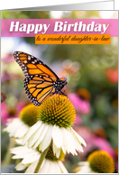 Happy Birthday Daughter-in-law Beautiful Butterfly Photograph card