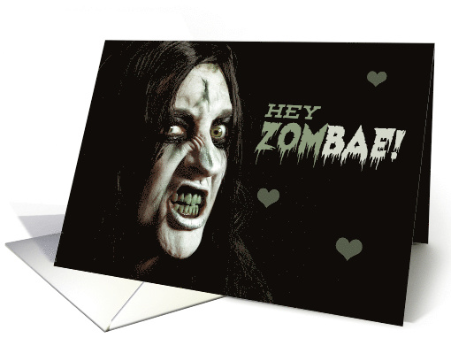 Happy Halloween ZomBAE Humor card (1546522)
