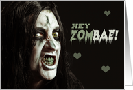 Happy Halloween ZomBAE Humor card