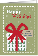 Happy Holidays Customize for Any Name or Business card