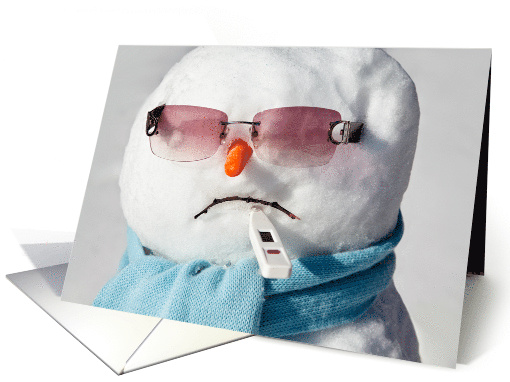 Get Well Soon For Anyone Sad Snowman card (1548668)