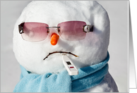 Get Well Soon For Anyone Sad Snowman card