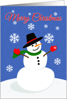 Merry Christmas to Anyone Cute Snowman card