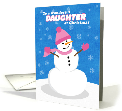 Merry Christmas Daughter Cute Snowman card (1549728)