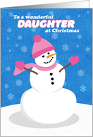 Merry Christmas Daughter Cute Snowman card