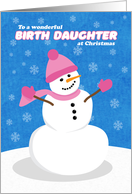 Merry Christmas Birth Daughter Cute Snow Girl card