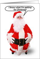 Merry Christmas To Anyone Fat Santa Humor card