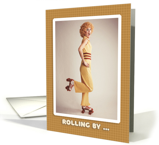 Happy Birthday 70's Disco Roller Skating Humor For Anyone card