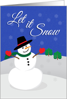 Merry Christmas For Anyone Let it Snow Snowman card