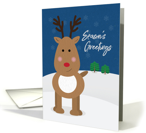 Season's Greetings Cute Reindeer For Anyone card (1551126)