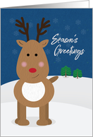 Season’s Greetings Cute Reindeer For Anyone card