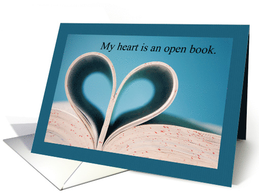 Happy Valentine's Day Open Book Heart card (1551308)