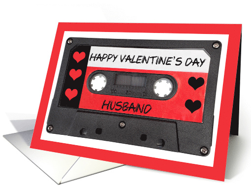 Happy Valentine's Day Husband Mix Tape Humor card (1552820)